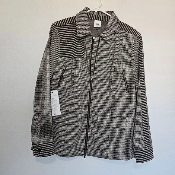 NWT Cabi | The Baron Jacket Houndstooth Brown Black Dark Academia, Womens Large - Picture 4 of 11